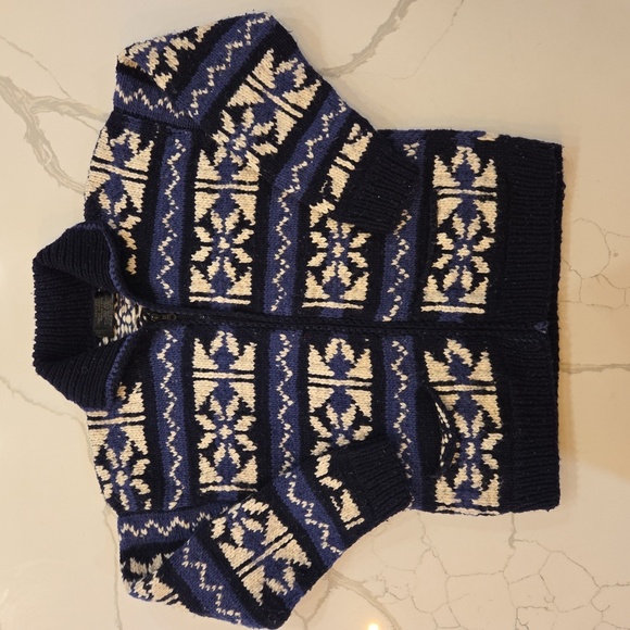 VTG Octavalo Native American Wool Full Zip Cardigan Sweater Jacket Size Small - Picture 1 of 10